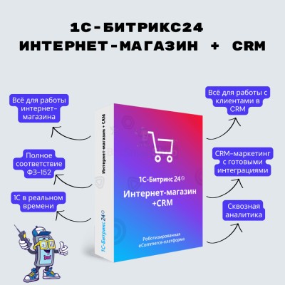 Программа для ЭВМ "1С-Битрикс24". Лицензия Интернет-магазин + CRM (12 мес.) - купить в Юшуре